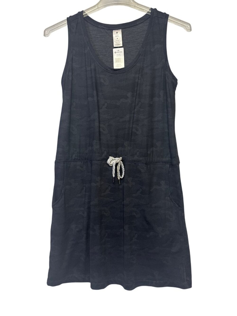 Members Mark Soft Dress Black Camo Size Medium Sleeveless With Pockets New